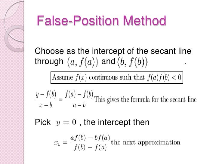 regula falsi method
